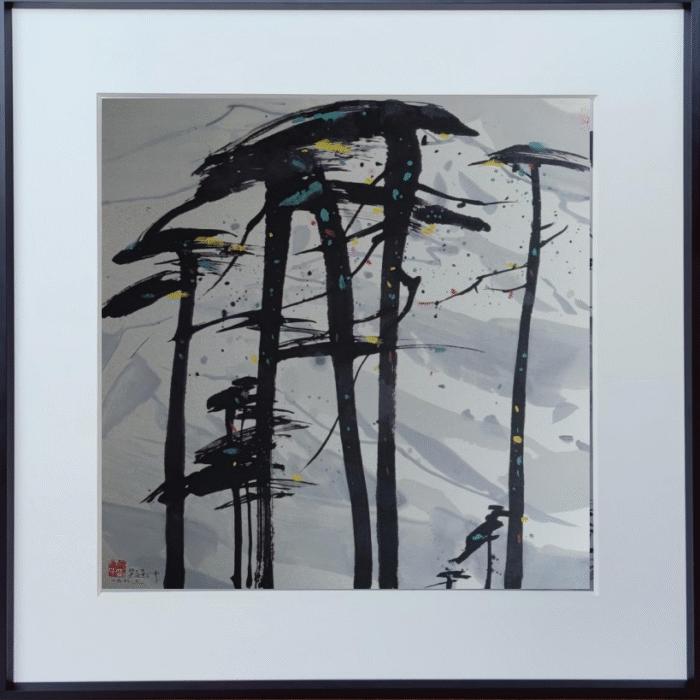 Pines and Snowy Mountains - 图片 1